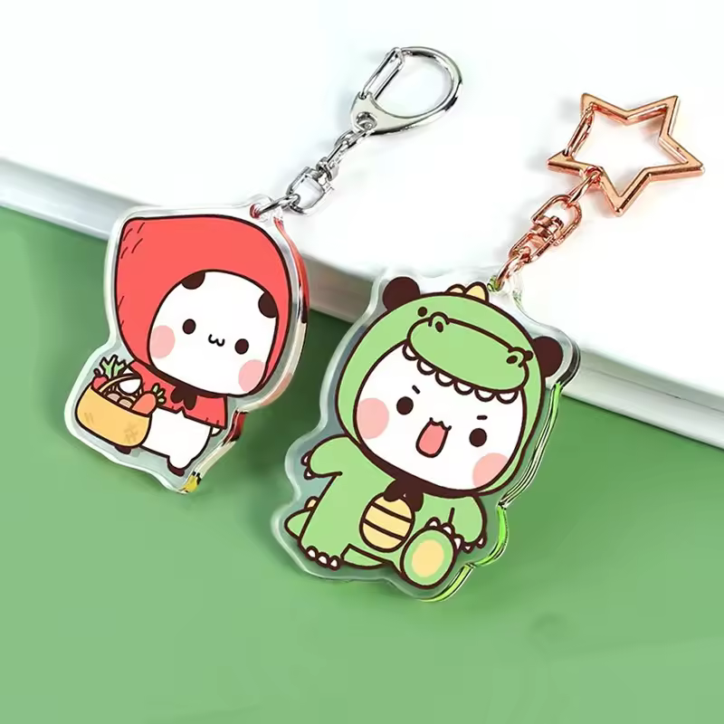 Acrylic Keychain Laser Cut Plastic Diy Customised Clear Printed Anime Gl... View 1