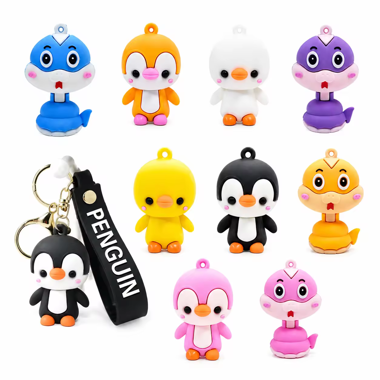 Business Gift Customised PVC Rubber Keychains Soft Key Chain Keychain Wi... View 1