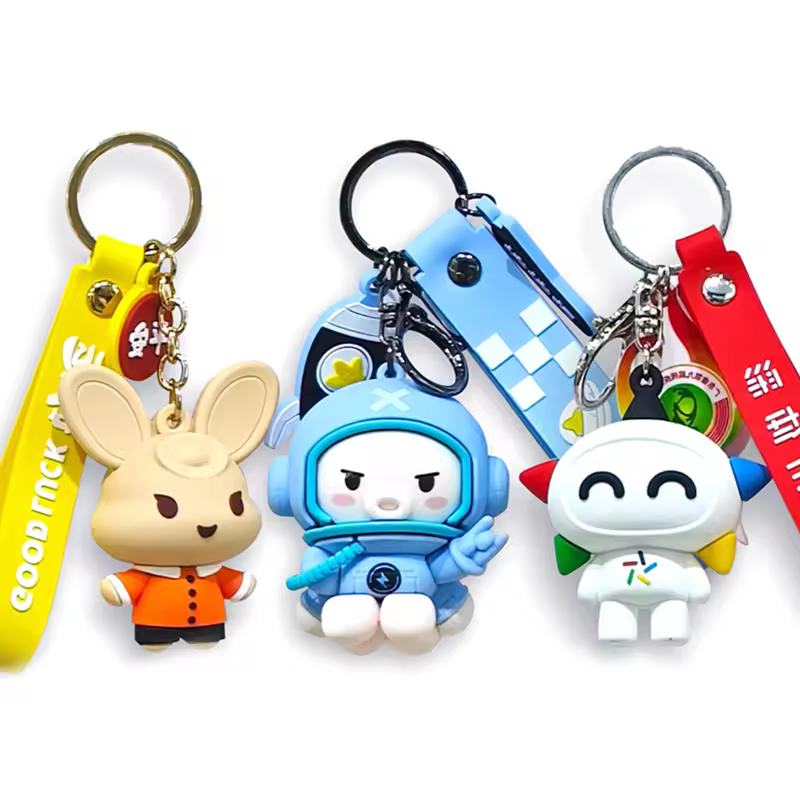 Business Gift Pvc Keychain 3d Logo Key Chain Soft Pvc Rubber Keychain So... View 1