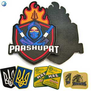 Embroidered Rubber Patches Logo Bulk 3D Garment Accessories Sew Us Carto... View 1