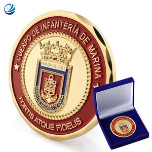 Metal Crafts 3D Logo Soft Enamel Challenge Coin Us Chile Germany Morale... View 1