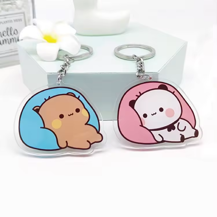 Acrylic Keychain Transparentkey Chain Rings For Anime Advertising Name D... View 1