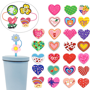 Customizable PVC Charm Straw Toppers For Tumblers And Cups - Jinjiang Naike Promo Shoe Charms Factory