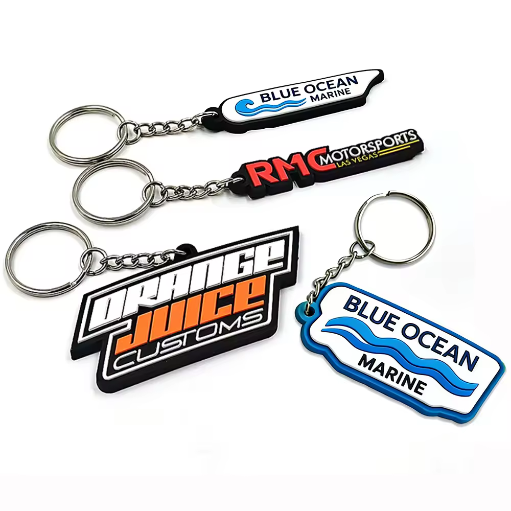 Your Own Brand Logo Soft PVC Keychain 3D Rubber Keychain No Minimum Rubb... View 1