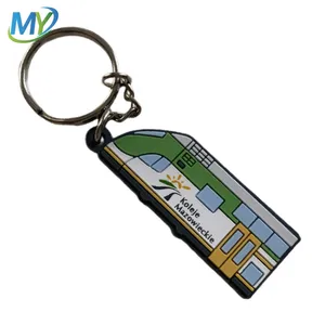 Design Make Your Own Soft PVC Rubber Train Keychain For View 1