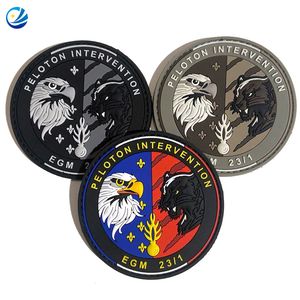 French Morale Patches Soft PVC Badge High Quality Plastic Patch PVC Rubb... View 1