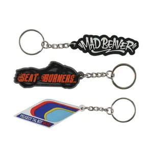 High Quality Soft PVC Logo Keychain Rubber Silicone Car Key Ring Pendant View 1
