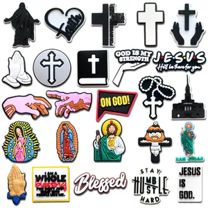 Jesus Christian Shoe Charms For Croc Clogs, God Blessed Faith Croc Charms - Jinjiang Naike Promo Shoe Charms Factory