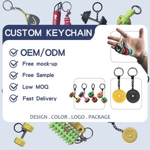 Miniature Heavyweight Gym Kettlebell PVC Keychain
