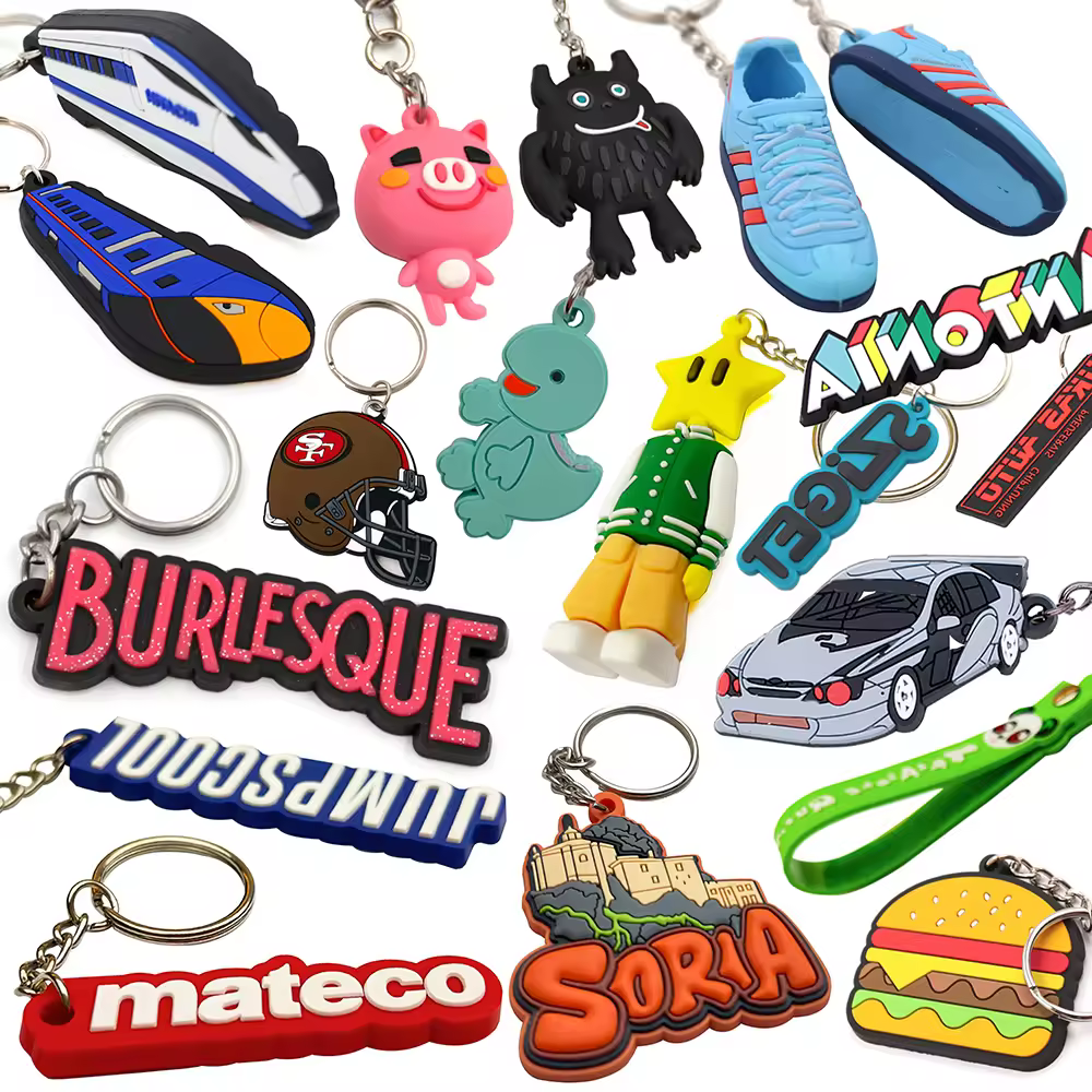 OEM Business Gift Keychain Logo Soft 2D 3D PVC Keychain Personalized Cut... View 1