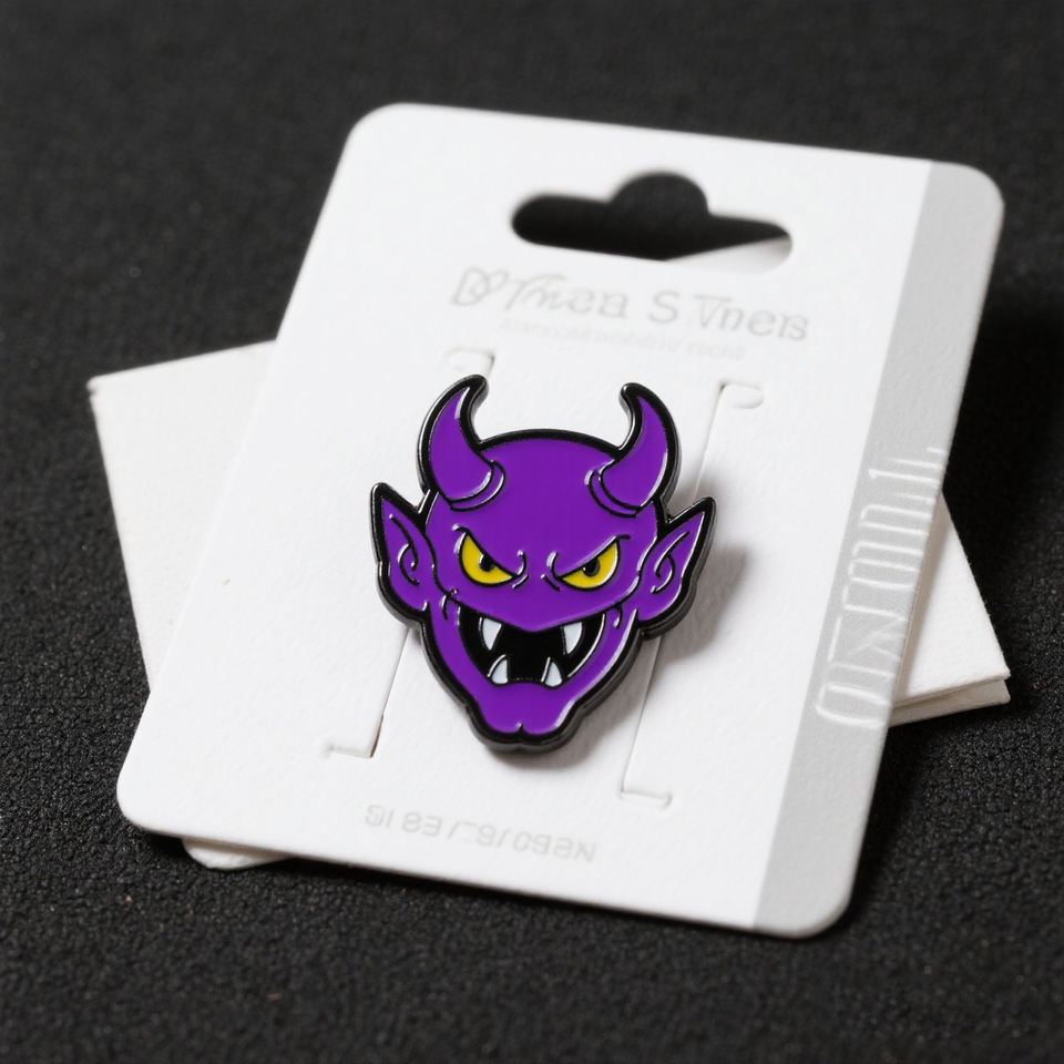 Promotional Printed Metal Lapel Pin with Epoxy Dome View 1