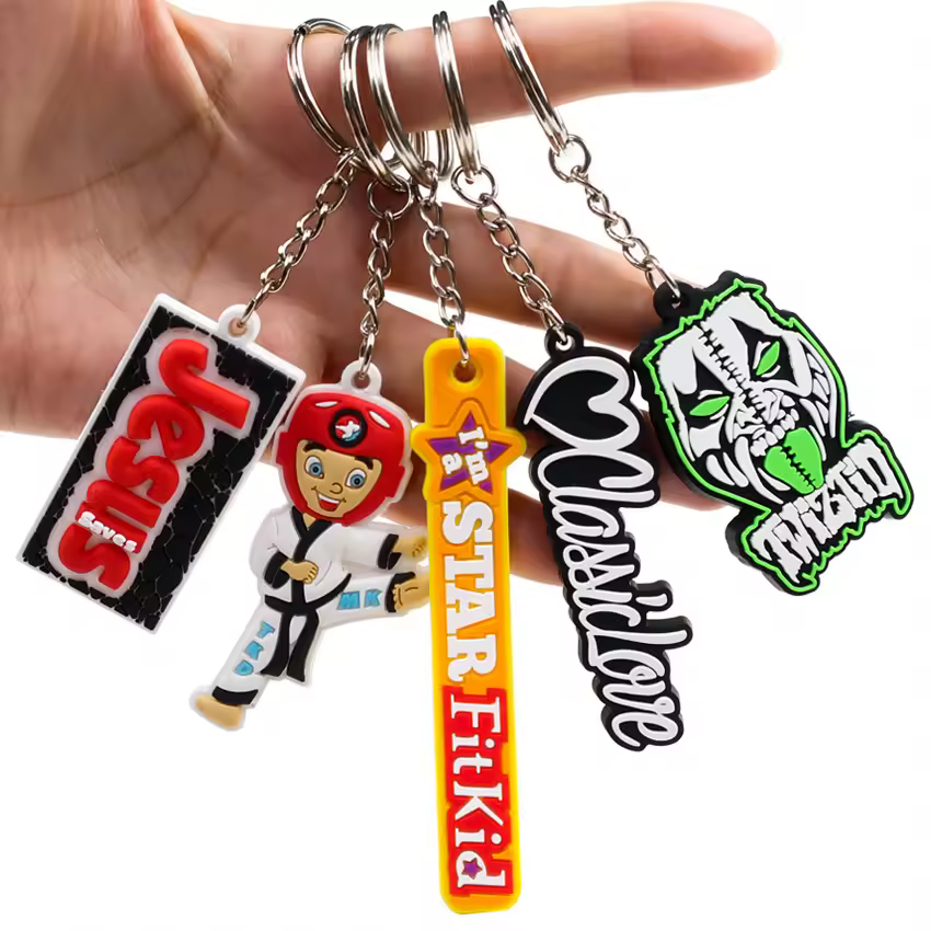 2d/3d Soft Rubber Key Chain Silicone Keyring Plastic Pvc Key Holder Chai... View 1
