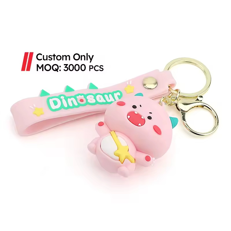 Cute Cartoon 3D Figure Rubber Keychain Soft Pvc Keyring Anime Character... View 1