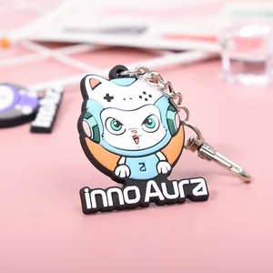New Arrival Keyrings 3D Soft Rubber PVC Keychain 2D PVC Keychain View 1