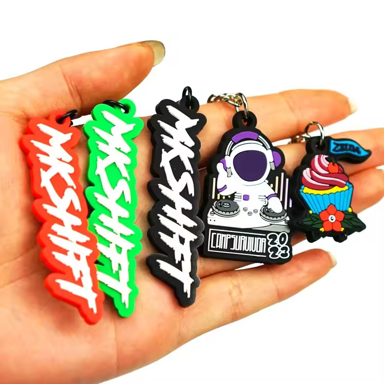 Gift Customised Keyring Ring Key Chains Designer Logo 3D/2D Soft Rubber... View 1